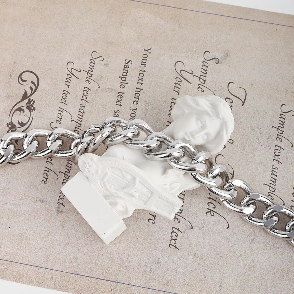 Fashiondy Metal Hip Hop Style Waist Chain Padlock Pendant