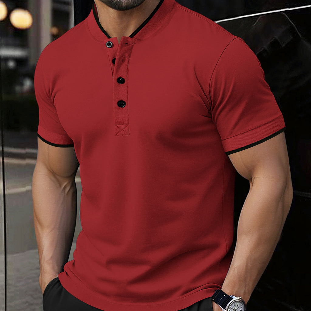 Mens Versatile Casual Short-sleeve Top